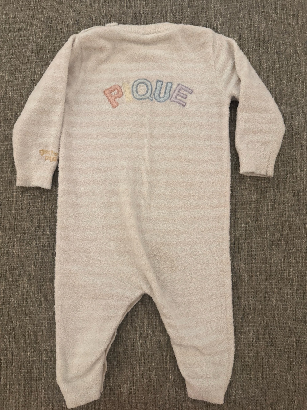Gelato Pique Striped Pastel Logo Plush Jumpsuit Romper 80-90